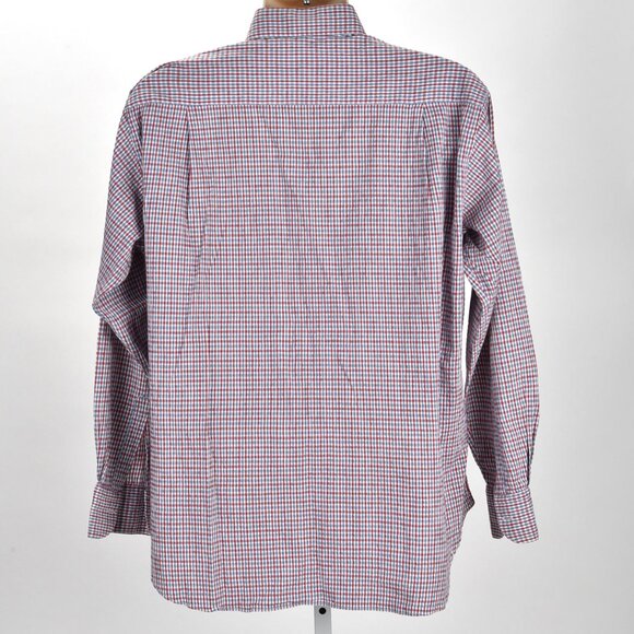 Barneys New York Red/Blue Plaid Seersucker Size L - Picture 2 of 3